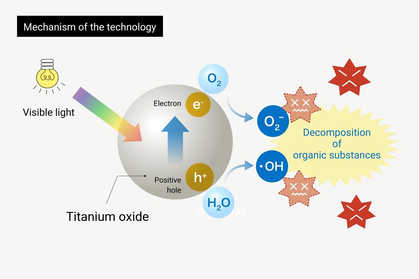Antiviral technology using visible light responsive photocatalyst